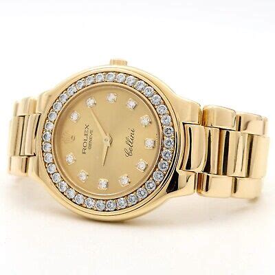 Rolex Cellini Cellissima Solid 18kt Yellow Gold Factory Diamond 